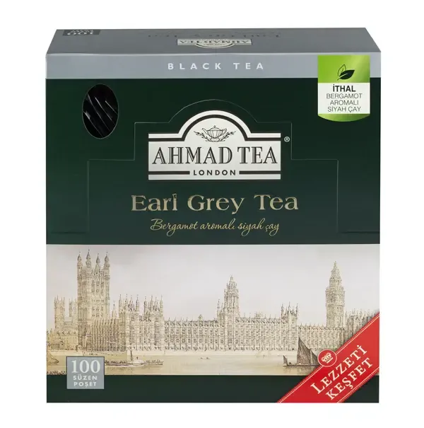 AHMAD TEA EARL GREY 100'LÜ BARDAK POŞET ÇAY 