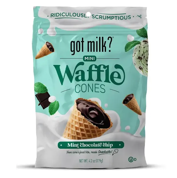 Got Milk Mini Waffle Cones Mint Dark Chocolate Chip 119 gr