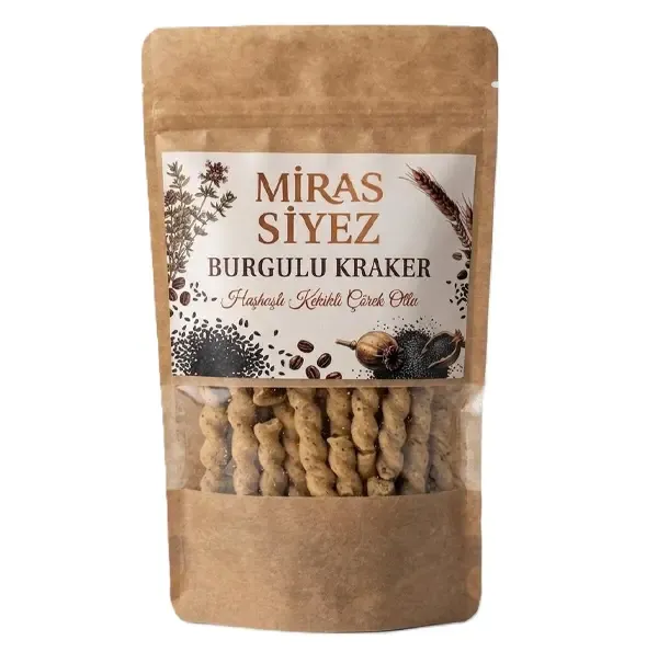 MİRAS SİYEZ HAŞHAŞLI,KEKİKLİ,ÇÖREK OTLU,BURGULU KRAKER 100 GR