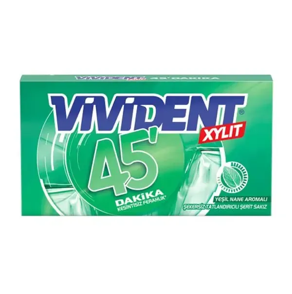 Vivident 45 Dakika Yeşil Nane Aromalı Sakız 26 gr