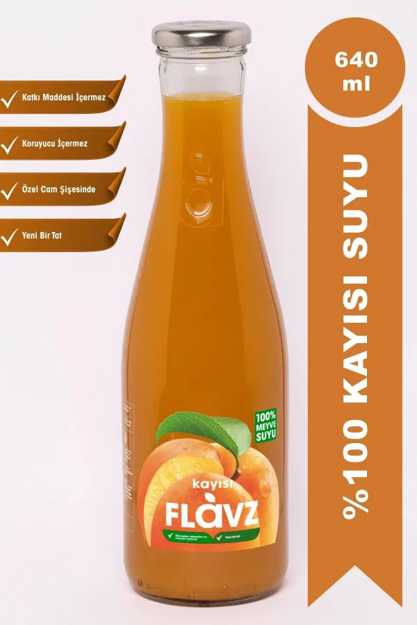 Flavz %100 Kayısı Suyu 640 ml