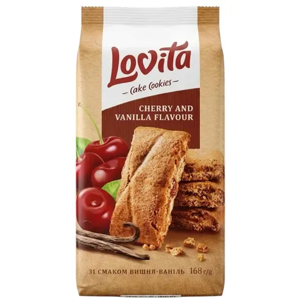 ROSHEN LOVİTA CAKE COOKİES KİRAZ VE VANİLYA 168 GR