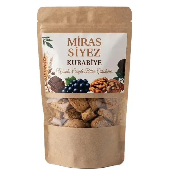 MİRAS SİYEZ ÜZÜMLÜ,CEVİZLİ,BİTTER ÇİKOLATALI KURABİYE 100 GR 
