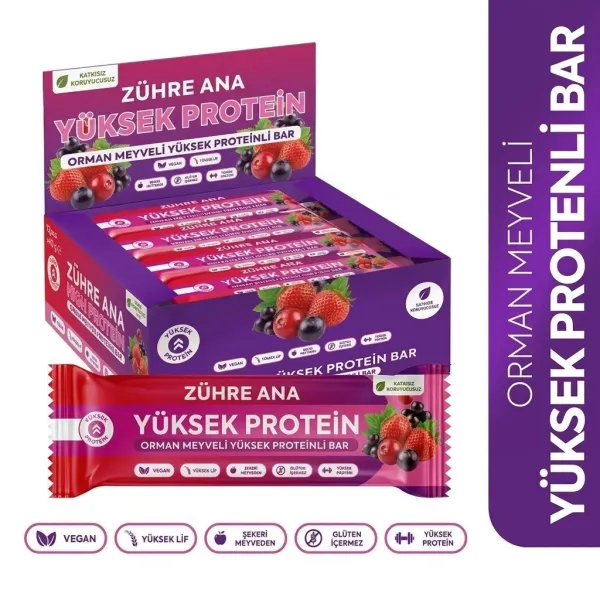 ZÜHRE ANA YÜKSEK PROTEİNLİ ORMAN MEYVELİ BAR 40GR