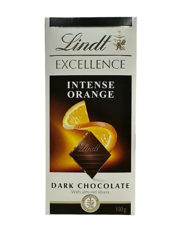 Lindt Excellence Intens Orange Dark Chocolate 100 Gr 