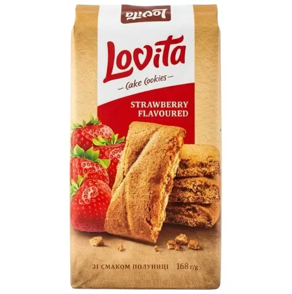 ROSHEN LOVİTA CAKE COOKİES ÇİLEKLİ 168 GR 
