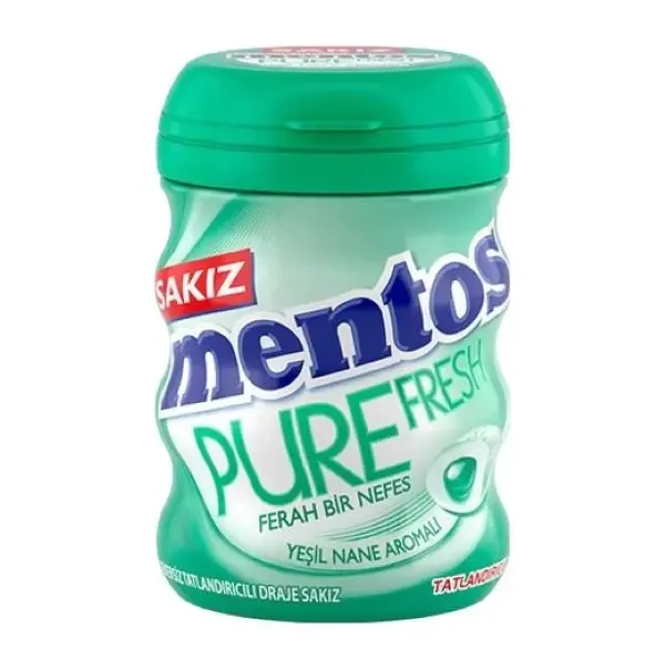 Mentos Pure Yeşil Nane Aromalı Draje Sakız 60 Gr