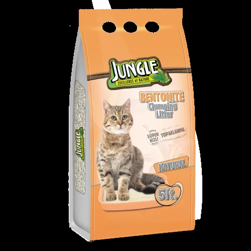 JUNGLE BENTONİT KEDİ KUMU İNCE NATURAL 5 LT