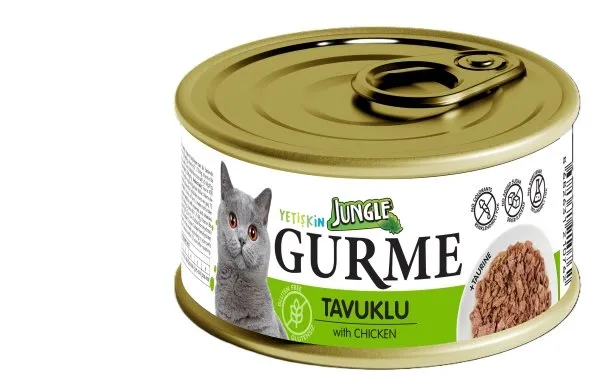 JUNGLE GURME KONSERVE 85 GR KEDİ MAMASI YETİŞKİN TAVUKLU