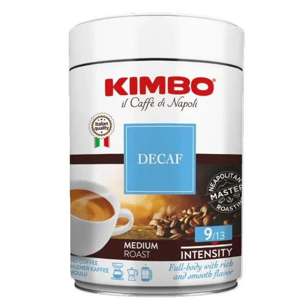 KİMBO DECAFFEİNATO FİLTRE KAHVE TENEKE KUTU 250 GR