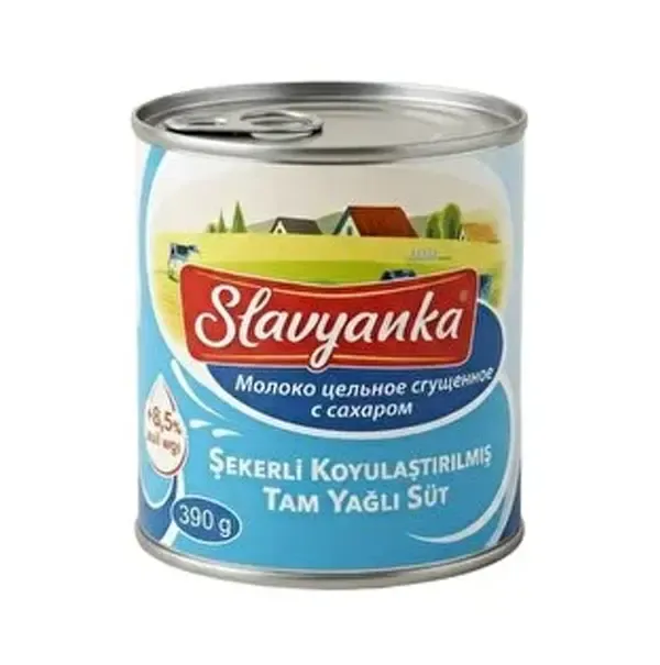 SLAVYANKA KOYULAŞTIRILMIŞ TAM YAĞLI SÜT 390 GR