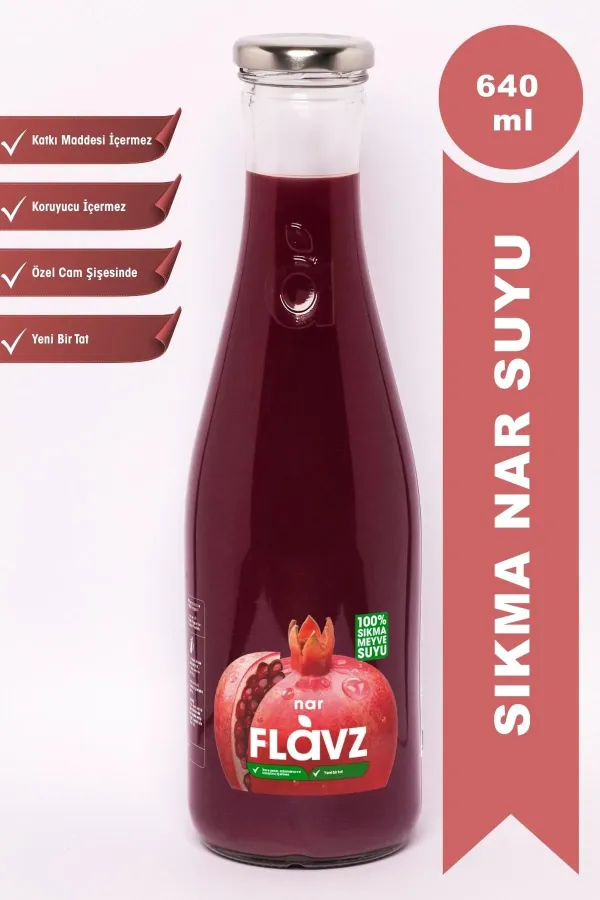 Flavz %100 Sıkma Nar Suyu 640 ml