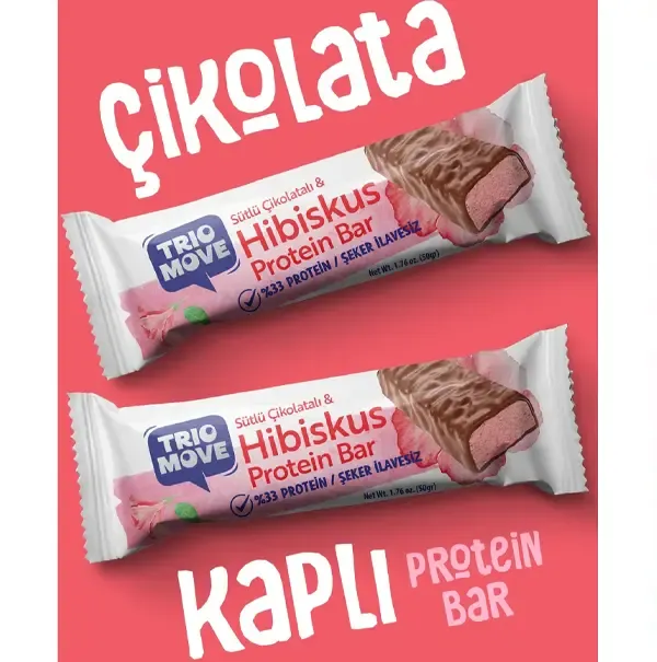 Trio Move %33 Protein Bar Hibiskus ve Sütlü 50 Gr