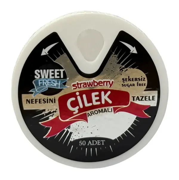 SWEET FRESH ÇİLEK AROMALI ŞEKERSİZ ŞEKER 10GR