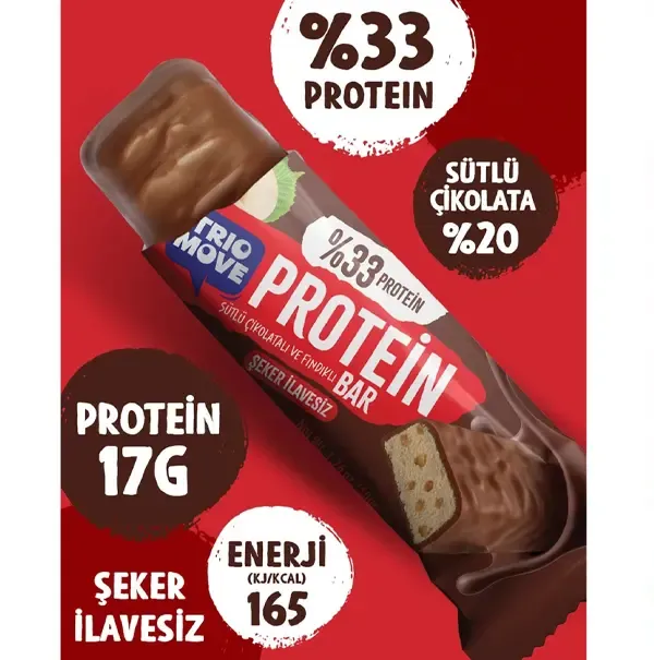 Trio Move %33 Protein Bar Fındıklı Ve Sütlü 50 Gr