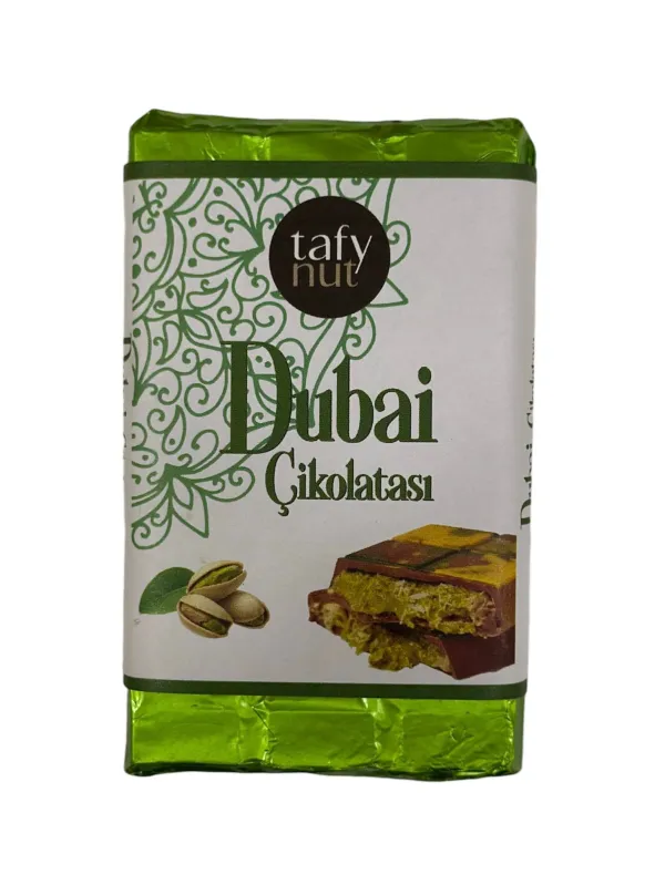 Tafy Nut Dubai Çikolatasi %77 Antep Fistiği 100 Gr