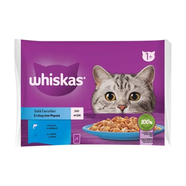 Whiskas Pouch Balık Çeşitleri 85 Gr 4'Lü  Paket