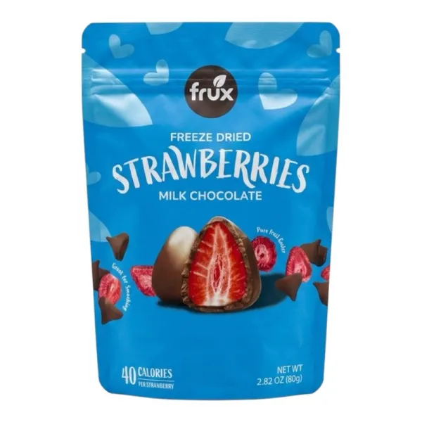 FRUX FREEZE DRIED STRAWBERRIES MILK CHOCOLATE 80 GR