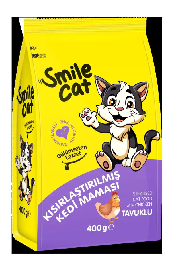 SMİLE 400 GR KURU KEDİ MAMASI YETİŞKİN KISIR TAVUKLU
