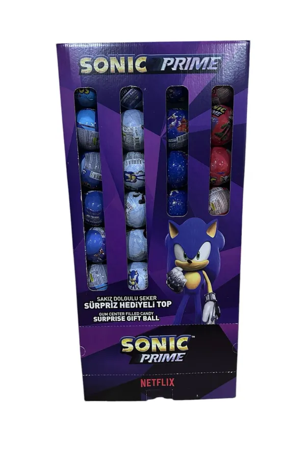 Sonic Şekerli Sürpriz Hediyeli Top Standli 15 Gr