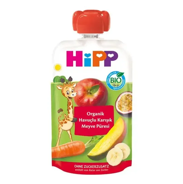HİPP ORGANİK HAVUÇLU KARIŞIK MEYVE PÜRESİ 100 GR