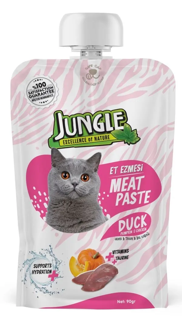 Jungle Meat Paste - Et Ezmesi Kedi Taze Ördekli & Bal Kabaklı 90 Gr