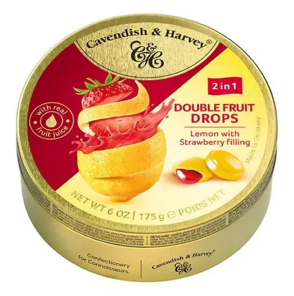 Cavendish & Harvey Double Fruit Drops (Limon & Çilek) 175 Gr