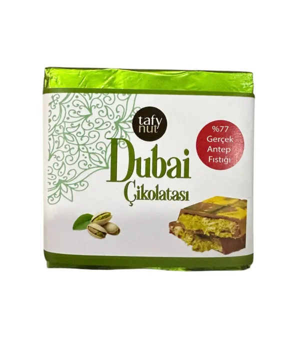 Tafy Nut Dubai Çikolatasi %77 Antep Fistiği 50 Gr